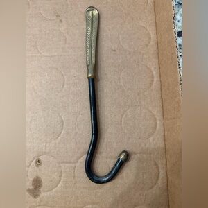 Vintage Brass Feather Boot Shoe Button Horn - Rare Find